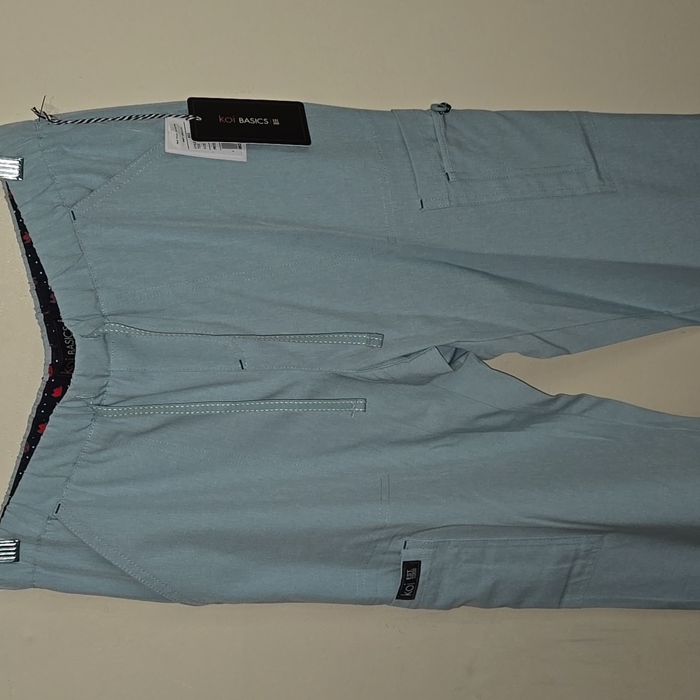Koi Blue Heathered Scrub Pants - Picture 2 of 7